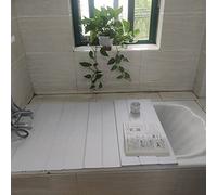 Genérico Cubierta Plegable para bañera, Bandeja para bañera, Cubierta térmica Aislante para bañera con Soporte de Almacenamiento. Cubierta Plegable para bañera, Tabla de Almacenamiento Aislante de me