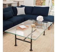 Genérico Cubierta Protector De Mesa De Vidrio, 60x60/70x70/80x80/90x90/100x100cm Tablero De Mesa De Cristal, Bandeja De Cristal Cuadrado Trasnparente(65x65cm/25.59x25.59in)