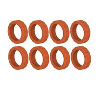Generico Cubierta Protectora de Rueda de Equipaje, Cubierta de Ruedas de 8 Piezas Cubierta de Viaje para baños de Rueda, Cubierta de Ruedas para al Alcance de la Mano, sin rumo, Naranja,