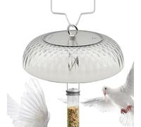 Genérico Cubierta Sombrilla - 9.45 Pulgadas ABS Acero Inoxidable | Transparente Impermeable Exterior de Pájaros Baffle para Jardín Terraza Observación Fácil