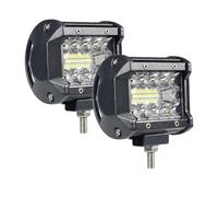 Genérico Cubiertaconjunto Faro Coche Barras Luz Haz Combinado Inundación Puntual LED Todoterreno Trabajo Para Coche 4x4 ATV SUV Faros Auxiliares Modificados 2 Uds(2PCs White)
