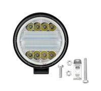 Genérico Cubiertaconjunto Faro Coche Lámpara Angel Eyes Faro Redondo Para 4x4 Todoterreno ATV UTV Barra Luces Trabajo Para Tractor Montaje Coche 24LED 72W(Azul)
