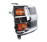 Genérico Cubiertaconjunto Faro Coche Para Chevy Para Silverado 2500 3500 HD 2015 2016 2017 2018 2019 Faro Delantero Izquierdo O Derecho Cromado Carcasa Lámpara Coche(bien)