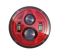 Genérico Cubiertaconjunto Faro Coche Para Jeep Para Wrangler 1997-2015 1 Par 7 Pulgadas LED Faro DRL Luz Señal Giro Carcasa Lámpara Coche(RedA)