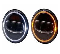 Genérico Cubiertaconjunto Faro Coche Para Suzuki Para Samurai Para Jimmy Para Bandit Para 600 Anno 2004 Coche Camión Y Más Faro Led 7 Pulgadas DRL Halo Luz Giro Ámbar Juego Reparación Faro(Two PCS)