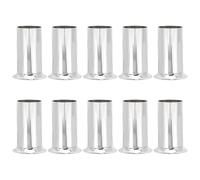 Genérico Cubiertas de Base para Lámpara de Araña de Hierro 30X60 MM Cromado Funda Tubular para Portalámparas Pack de 10 Piezas Compatible Candelabros Europeos Uso Lámparas de Cristal