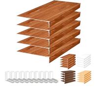 Genérico Cubiertas de Rejilla metálica Naranjas de 91 x 25 x 5 cm - Revestimientos Ligeros de imitación Madera para estantes de despensa y Cocina, solución de organización Duradera y Elegante.