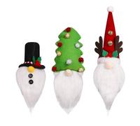 Genérico Cubiertas para Botellas De Navidad | Tapa Protectora Reutilizable - Decoraciones para Botella de Vino de 3 Piezas,para Fiestas Cerveza Whiskey Vaso Hogar Cocina Cumpleaños Viaje Halloween