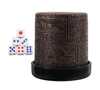 Genérico Cubilete de Dados para Juegos de Fiesta con Base Diseño Egipcio Tamaño Estándar Material Plástico Resistente Accesorios para Ktv y Bar Suministros Profesionales para Dados de rol