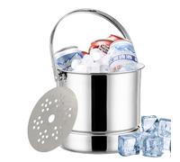 Generico Cubitera para hielo para vino, para hielo para | de acero inoxidable con asa, para leche de gran capacidad con filtro, para bar para CAS