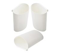 Genérico Cubo Colgante de Almacenamiento para Carrito Rodante Set de 3 Piezas Color Blanco Material PP Resistente Adecuado para Salón de Belleza Cocina y Organización Portátil