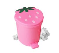 Genérico Cubo de almacenamiento de encimera - Bin de basura de fresa pequeña con tapa | CAN Trash de la encimera de frutas | Contenedor de residuos para la cocina en casa sala de almacenamiento