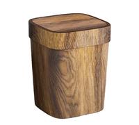 Genérico Cubo de Basura - Cubo de Basura Rectangular para Baño | 12L Contenedor Decorativo a Prueba de Olores con Tapa Abatible para Lavandería Estilo Granja Baño Patio y Área Debajo del Fregadero