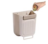 Generico Cubo de basura de pared - Contenedor de residuos plegable de 11 litros, cesta suspendida debajo del contenedor, cesta para residuos para cocina, baño, oficina | Cubo de basura compacto para