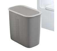 Genérico Cubo De Basura Estrecho Con Tapa - Cubo De Residuos Con Pulsador Para Baño,Cubo Antiolor Con Tapa Para Hogar Y Cocina