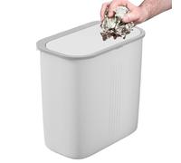Genérico Cubo De Basura Estrecho - Cubo De Residuos Con Pulsador Para Baño - Cubo De Basura Con Tapa Y Control De Olores Sin Contacto Para Cocina Baño Dormitorio Lavandería