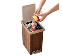 Genérico Cubo de Basura - Papelera De Baño Con Tapa Y Pedal,Recipiente de Residuos Estrecho con Control de Olores para Dormitorio, Baño, Residencia, Oficina y