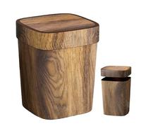 Genérico Cubo De Basura Para Baño,Basurero Rectangular Comedor - Cubo 12 Litros Anti Olores Con Tapa Abatible Para Cocina Habitación Balcón Rincón