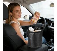 Genérico Cubo de Basura para Coche | Papelera Automotriz De 3.4 Litros | de Almacenamiento de Asiento Delantero - Para Sedanes SUV Camionetas Viajes Por Carretera Vacaciones Camping Trayectos