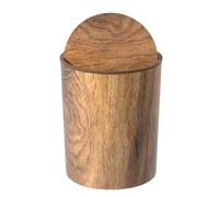 Genérico Cubo De Basura Retro Con Tapa Abatible | Cubo De Residuos Con Tapa Y Acabado En Madera,Basurero Para Debajo Del Mostrador Garaje Oficinas Baño Cocina Dormitorio