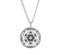 Genérico Cubo de Metatrón Colgante de Cábala, Collar de Cabalá, Amuleto de Mujeres, Hombres, Joyería Mística Espiritual, Accesorio, Regalo