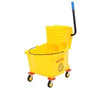 Genérico Cubo para fregona con escurridor y Ruedas PP Amarillo 36 L,Economía e Industria,Carretones y Caddies de mantenimiento-154461