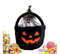 Genérico Cubo Trick Oro Treat LED Fantasma Halloween con pilas | Cubo para trucos de oro para mesa vestíbulo chimenea porche casa salón oficina fiestas