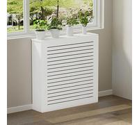 Genérico Cubre radiador Moderno de Madera con Rejilla de Lamas, Armario Calefactor Decorativo para el hogar y la Oficina, fácil Montaje, 70x70x20cm (27,6x27,6x7,9 Pulgadas), Elegante ahorrador de ESP