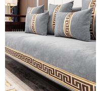 Genérico Cubre Sofa 3 Plazas Chaise Longue,Cojín De Chenilla con Garra De Gato Funda De Protección For El Hogar Antideslizante Y Resistente Al Desgaste For Sala De Estar,Light Grey,80x80cm