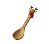 Genérico Cuchara de Silicona Navideña de Santa Claus y Reno, Regalo Divertido y Seguro para Postres, Cocina, Fiestas y Adviento para Niños, Material Libre de BPA y Duradero (B)