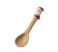 Genérico Cuchara de Silicona Navideña de Santa Claus y Reno, Regalo Divertido y Seguro para Postres, Cocina, Fiestas y Adviento para Niños, Material Libre de BPA y Duradero (A)