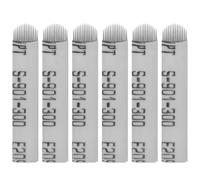 Genérico Cuchillas para Cejas en Forma de U, 14 Agujas de Acero Inoxidable, 100 Piezas para Maquillaje de Cejas, Hojas de Aguja Microblading Profesionales para Belleza y Tatuajes