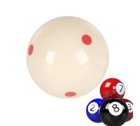 Genérico Cue Ball, Pool Billiard Ball, 2.25 Inches Resin Equipment Accessories, Standard 6 Red Dot Design for Players Beginner Enthusiast Practice Table Tournament Family Game Play