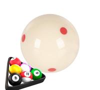 Genérico Cue Ball, Standard Pool Billiard Cue Ball, Sturdy Resin Equipment, Precision 6 Red Dot Design, Ideal for Beginners, Enthusiasts, Home Tables, Tournament Play, Family Entertainment