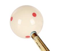 Genérico Cue Ball, Standard Pool Billiard Training Ball, Precision Resin with 6 Red Dot Markers, Equipment Accessories for Beginner Players, Enthusiasts, Practice, Table Games, Tournament