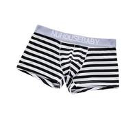 Genérico Cuecas Homem Algodão - Uomo Calzoncillos Hombre Pantalones Cortos de Esquina Plana de Cuatro Esquinas de Cintura Sexy a Juveniles para Hombres (Black XL)