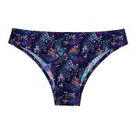 Genérico Cuecas Mulher Algodão Bragas de Mujer Cómodas y Transpirables con Diseño Impreso para un Soporte y Seguro en el Día a Día (Dark Blue, XL)