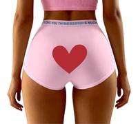 Genérico Cuecas Mulher AlgodãoBragas Hipster de Algodón con Estampado Floral para San Valentín Cómodas y Transpirables para Uso Diario (S)