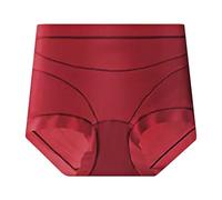 Genérico cuecas Mulher Bragas Mujer Algodon Talle Alto Vientre Plano Calzones sin Costura Braga Menstrual Compresivos Cotton Underwear Women Women's Clothing Braguitas cuecas Rojo
