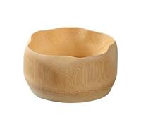 Genérico Cuenco de bambú natural hecho a mano, tazón té creativo madera for ensalada frutas, vajilla cocina saludable(B)