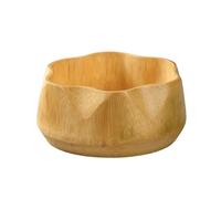 Genérico Cuenco de bambú natural hecho a mano, tazón té creativo madera for ensalada frutas, vajilla cocina saludable(A)