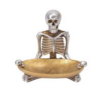 Genérico Cuenco De Halloween | Bol De Caramelos Esqueleto | Cuenco Resina Estilo Vintage Para Postres Fiestas | Soporte Joyas Y Aperitivos Para Cocina Y Mesita Noche