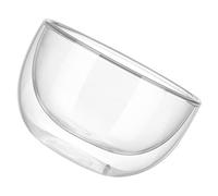 Genérico Cuenco de Vidrio Resistente al Calor Doble Capa 1 Unidad Transparente de Alta Borosilicato para Ensaladas, Sopas y Postres, Adecuado para Uso Doméstico y Restauración