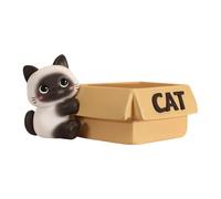 Genérico Cuenco decorativo - Estatuilla de Gato con Bandeja de Almacenamiento | Bowl De Resina Para Llaves,Para Dulces Accesorios Decoracion De Entrada Sala Dormitorio Estante