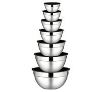 Genérico Cuenco Mezclador Con Tapa - Juego de 7 Piezas Apilables Redondas con Base Antideslizante para Cocina,Bols Para Ensalada Y Mezclas | Para Salsa Cereales Snacks Huevos Condimentos Vegetales