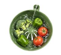 Genérico Cuenco para lavar frutas: nuevo colador rápido de 6,61 pulgadas, colador compacto para platos, preparación cómoda y eficaz de todos los alimentos para cocinar | Limpieza a fondo de selecc