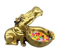 Genérico Cuenco para llaves de hipopótamo, tarros de caramelos de hipopótamo,Esculturas extrañas de en forma de cuenco con llave | Estatua de de decoración artística de mesa extraña, esta