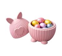 Generico Cuencos para servir de Pascua - Figuritas de decoración de Pascua con forma de conejo, adornos de animales de escritorio, mini cuencos de caramelo de cerámica de conejo decoración