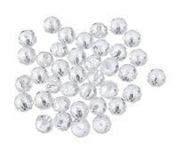 Generico Cuentas de cristal en busca de espaciadores facetados facetados con estuche de 4 x 6 mm para creación de joyas 80 piezas asequible y resistenteDeft ha sido elaborado