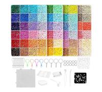 Generico Cuentas de fusión - PP | Kit Creativo Colorido | Disponible en 24, 48, 72, 96 | Juego de Bricolaje para niños y Adultos Joyas decoración Escuela casa Uso Diario